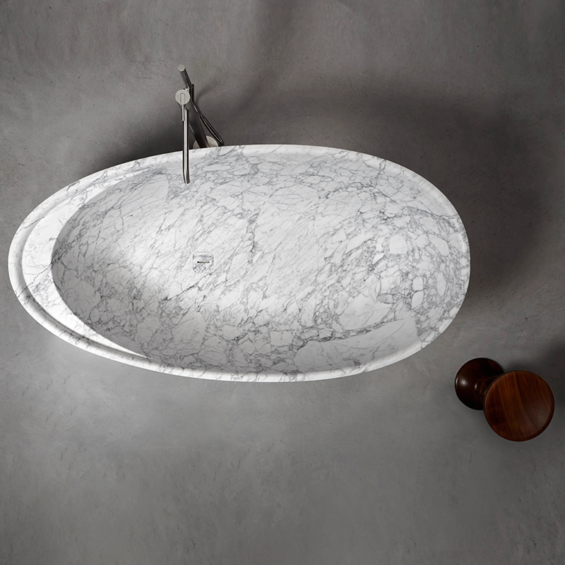 Carrara White Marble Bathtub