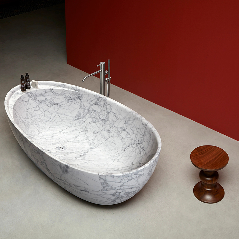 Carrara White Marble Bathtub