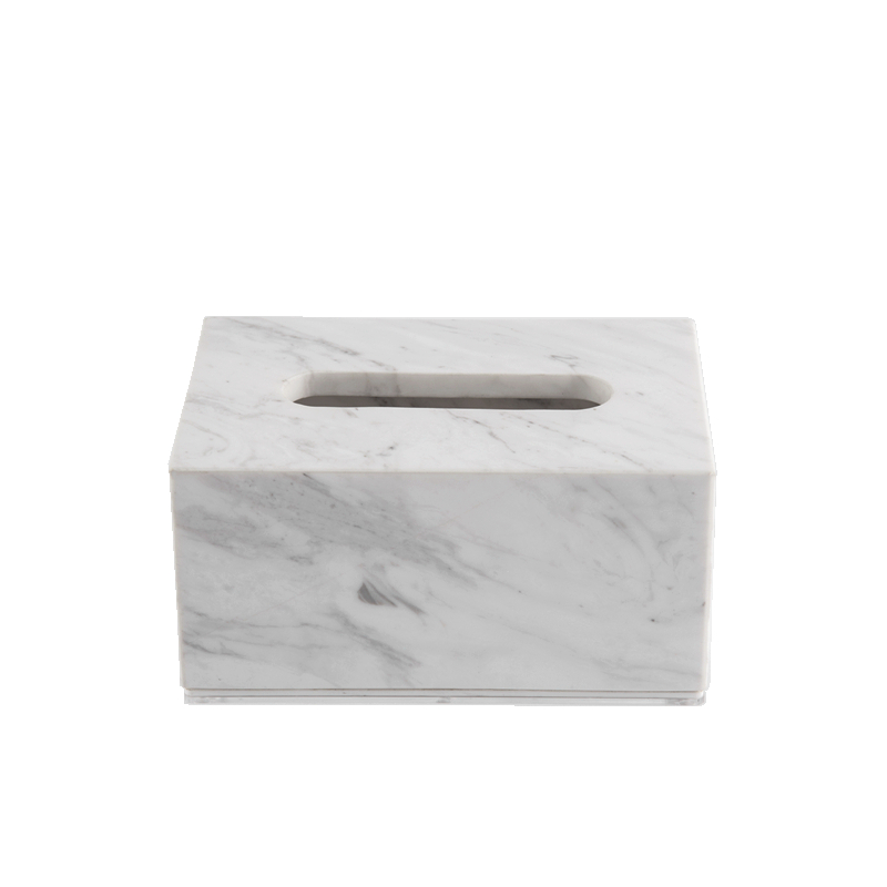 Carrara White Tissue Box