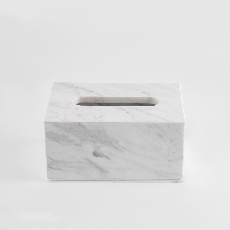 Carrara White Tissue Box