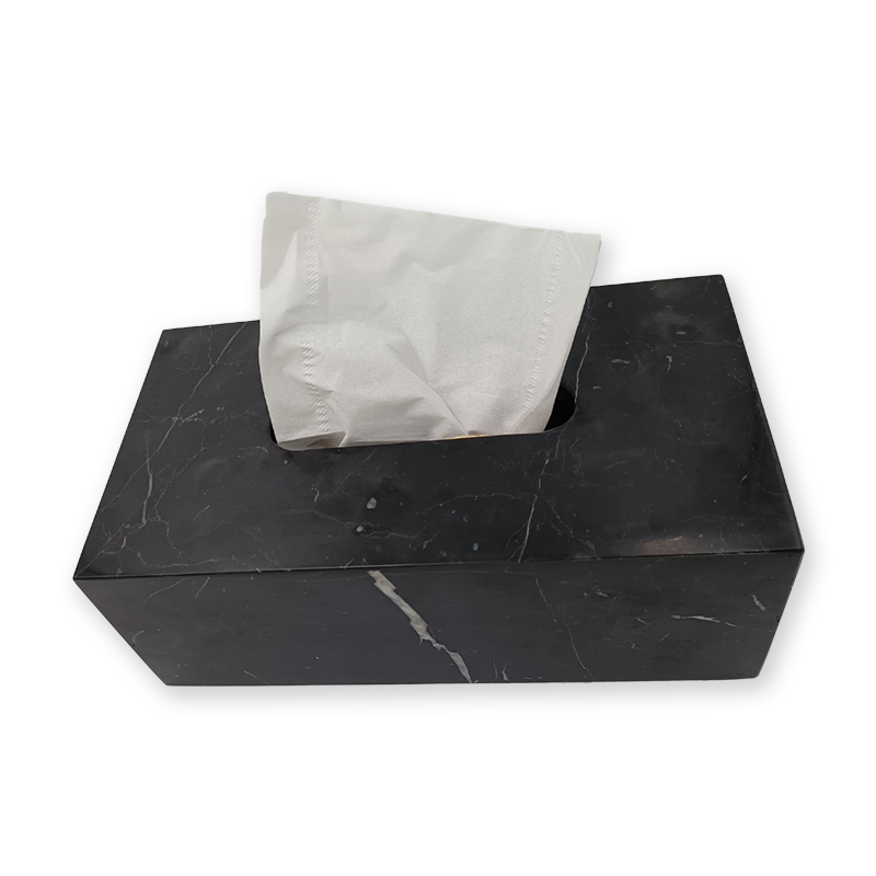 Black Nero Marquina Tissue Box