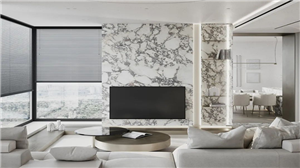 White marble gives a quiet and noble visual feeling