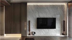 Natural marble makes the TV background wall more advanced!