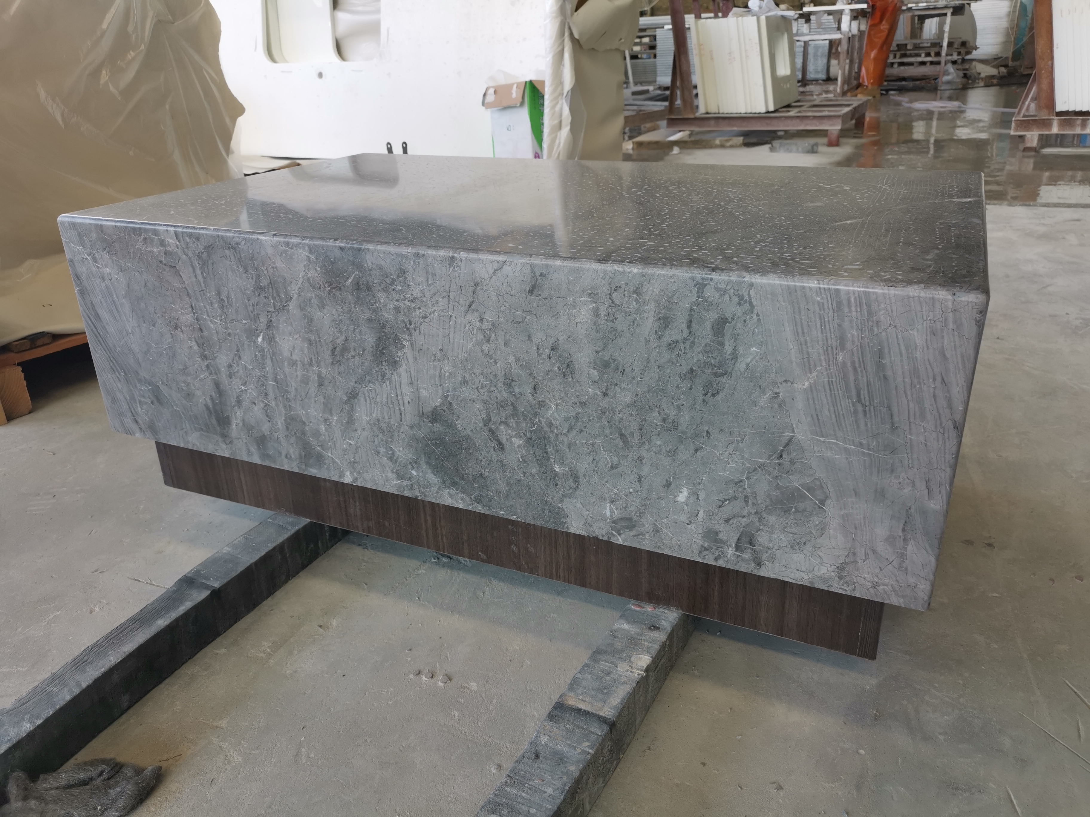 Italy Dark Starry Sky Grey Marble Slabs for Floor