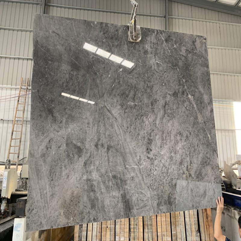 Italy Dark Starry Sky Grey Marble Slabs for Floor