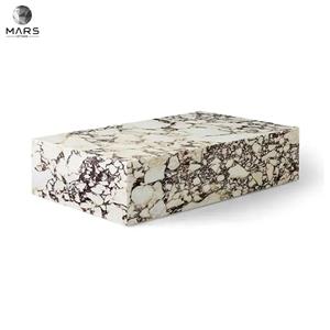 Stone Furniture Calaccata Violet Marble Coffee Table For Living Room