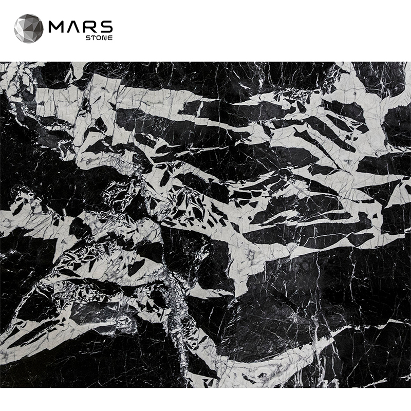 Napoleon Black Marble Slabs With White Veins For Countertop