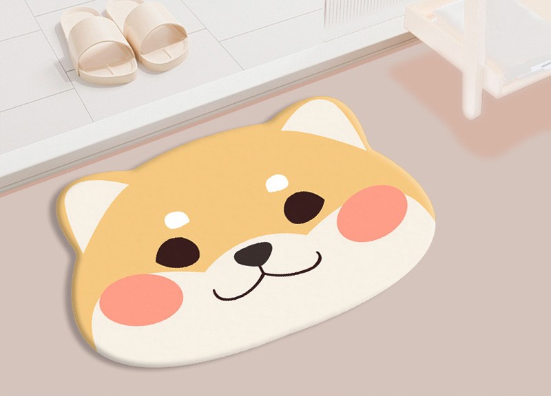 New product 39*60 cute diatomite shower mat