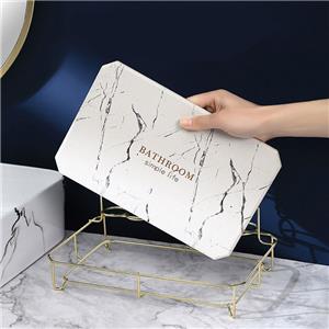 Metal toothbrush holder with absorbent diatomite holder mat