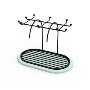 Metal Cup Drying Rack With Diatomite Tray