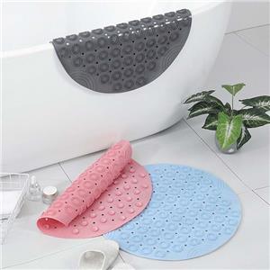 Non slip round bathroom PVC bath mat for inside bath