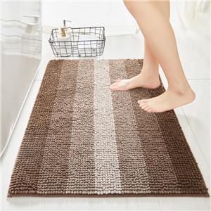 Anti-slip Microfiber Bath Rug Super Absorbent Chenille Bath Mat