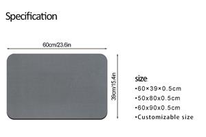 Diatomaceous Earth Soft Bathroom Floor Mat Super Absorbent Bath Rug