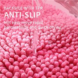 Chenille Bathroom Rug Microfiber Bath Rug Super Absorbent Chenille Bath Rug