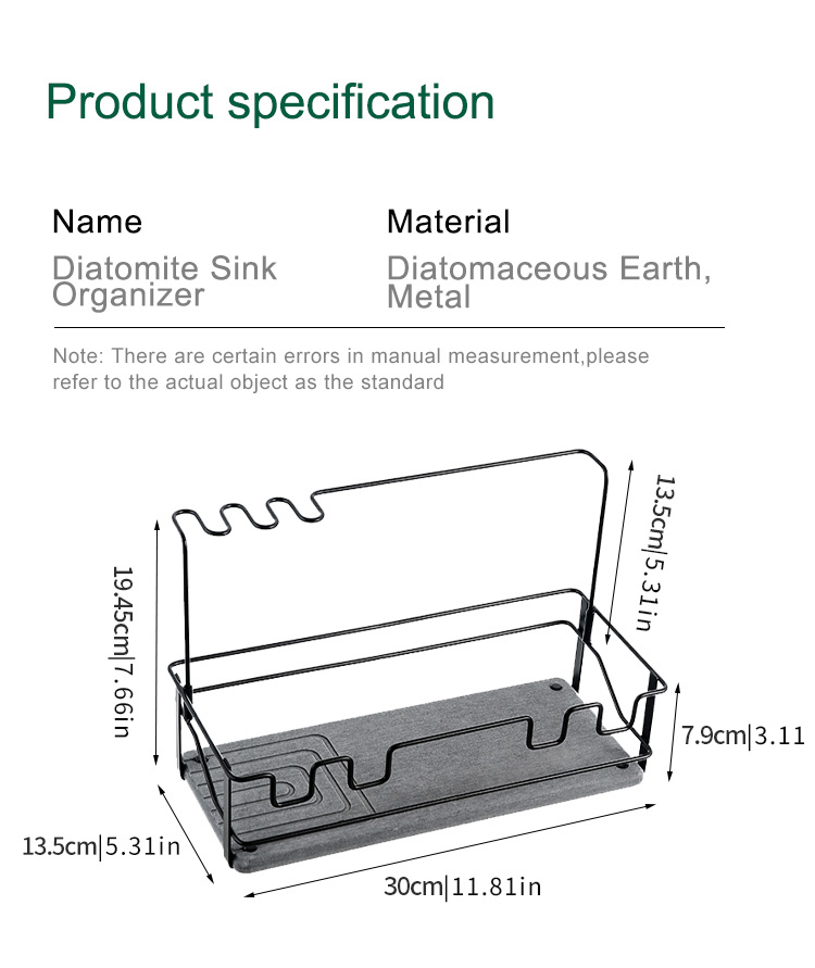 Diatomite Sink Organizer Diatomite Sink Organizer
