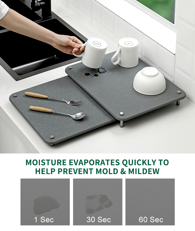 Diatomite Stone Dish Drying Mat Diatomite Stone Dish Drying Mat
