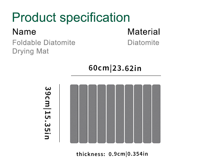 Foldable Diatomite Drying Mat Foldable Diatomite Drying Mat