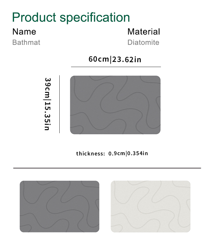Diatomite Stone Drying Bath Mat Diatomite Stone Drying Bath Mat