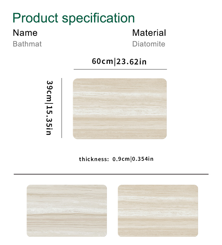 Diatomite Stone Drying Bath Mat Diatomite Stone Drying Bath Mat