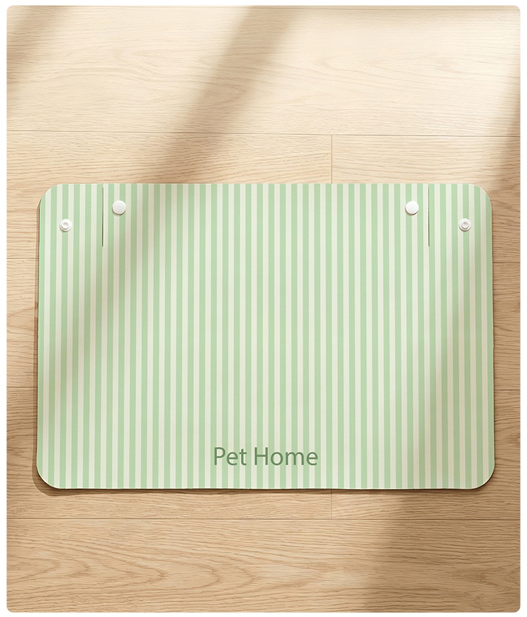 Half-Enclosed PU Leather Pet Feeding Mat Waterproof Non-Slip