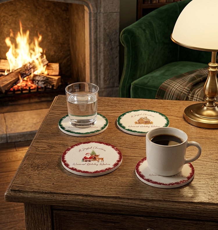 Absorbent Diatomite Coaster Absorbent Diatomite Coaster