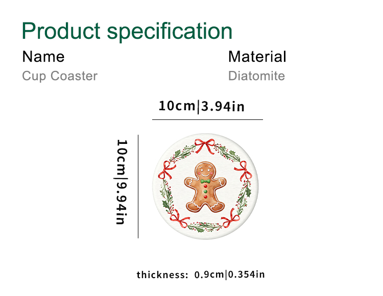 Absorbent Diatomite Coaster Absorbent Diatomite Coaster