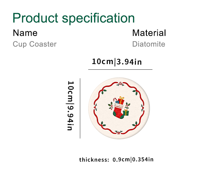 Absorbent Diatomite Coaster Absorbent Diatomite Coaster