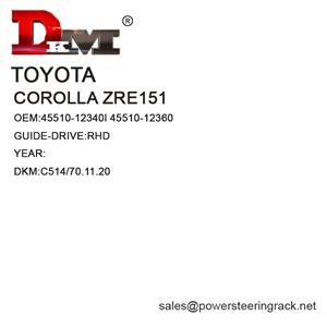 45510-12340 45510-12360 Toyota corolla RHD Crémaillère de direction assistée manuelle