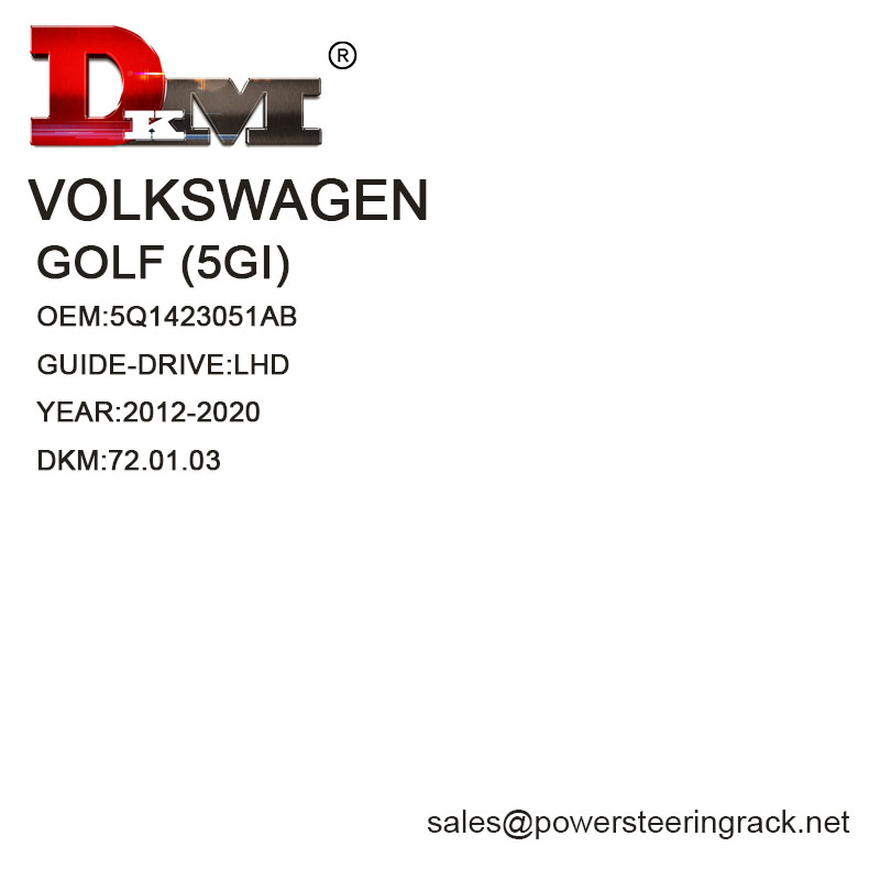 DKM 72.01.03 5Q1423051AB;5Q1423053AF;5Q1423055;5Q1423056 LHD 2012-2020 Volkswagen Golf, Rack de Direção Hidráulica