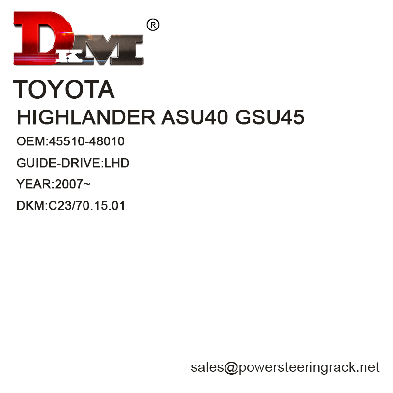 45510-48010 Toyota Highlander LHD Cremallera de dirección asistida manual