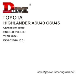 45510-48010 Toyota Highlander LHD Direção assistida manual rack