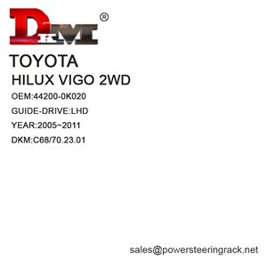 44200-0K020 Toyota HILUX VIGO 2WD Cremallera de dirección hidráulica