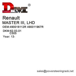 490018112R Renault MASTER III LHD Cremallera de dirección asistida hidráulica