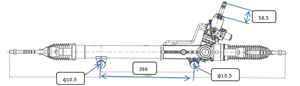 A2514600500 BENZ 251 LHD Hydraulic Power Steering Rack