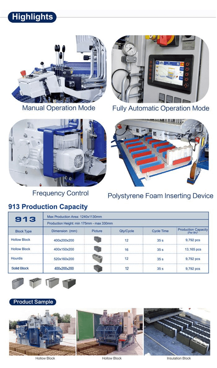 manual block making machine