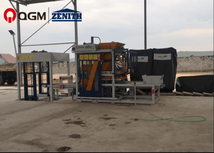 QGM QT6 Concrete Block Machine in KINSHASA D.R CONGO