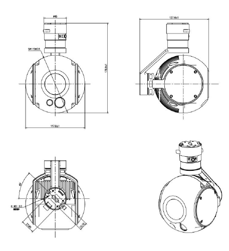 10X optical zoom EO gimbal