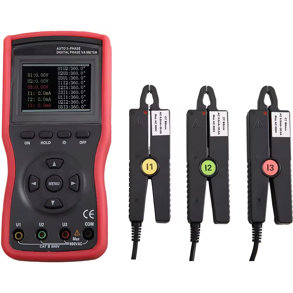 What is a three-phase digital AC volt-ampere meter and why is it necessary?