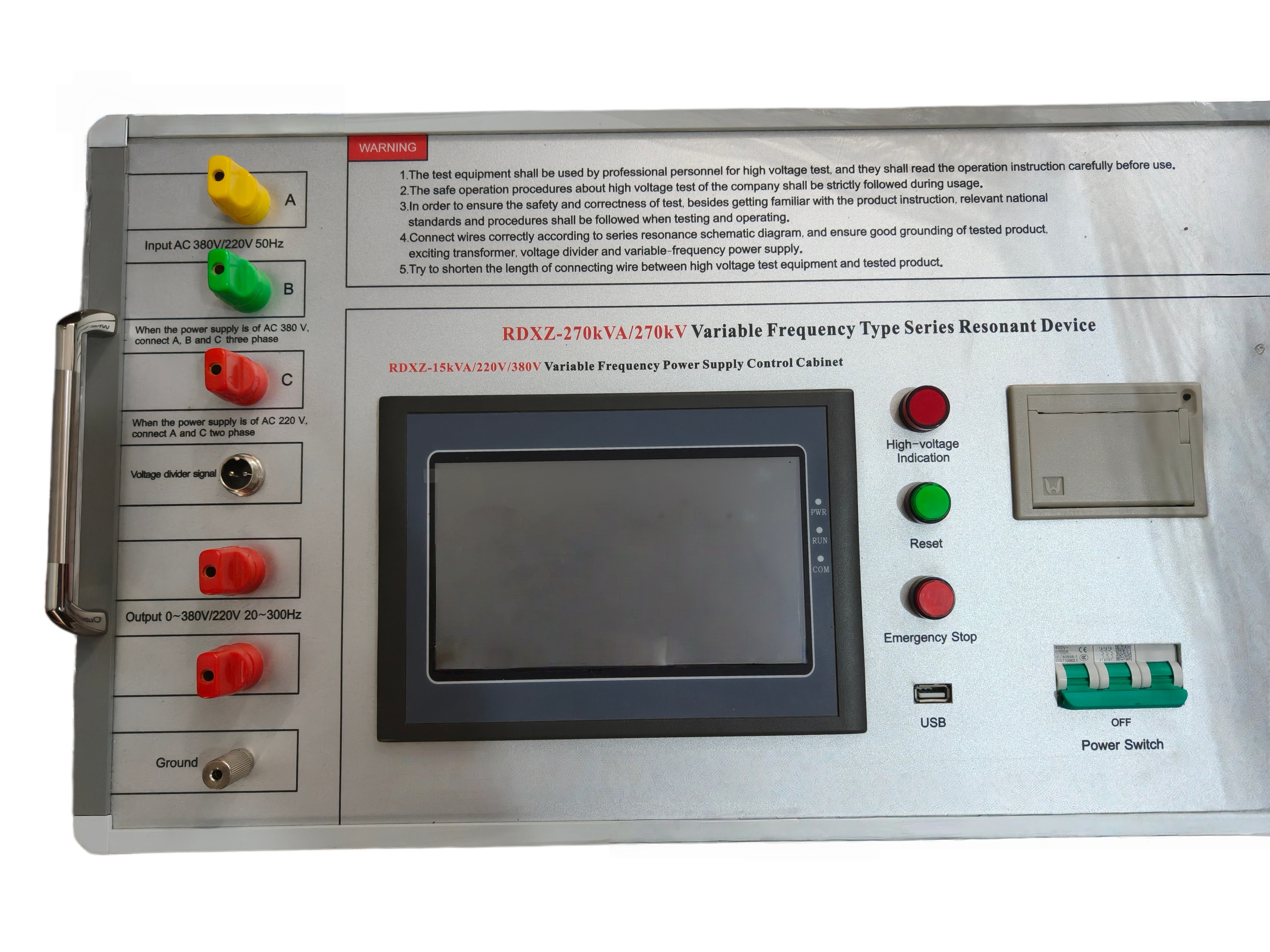 AC Series Resonance Variable Frequency Withstand Voltage Test Device