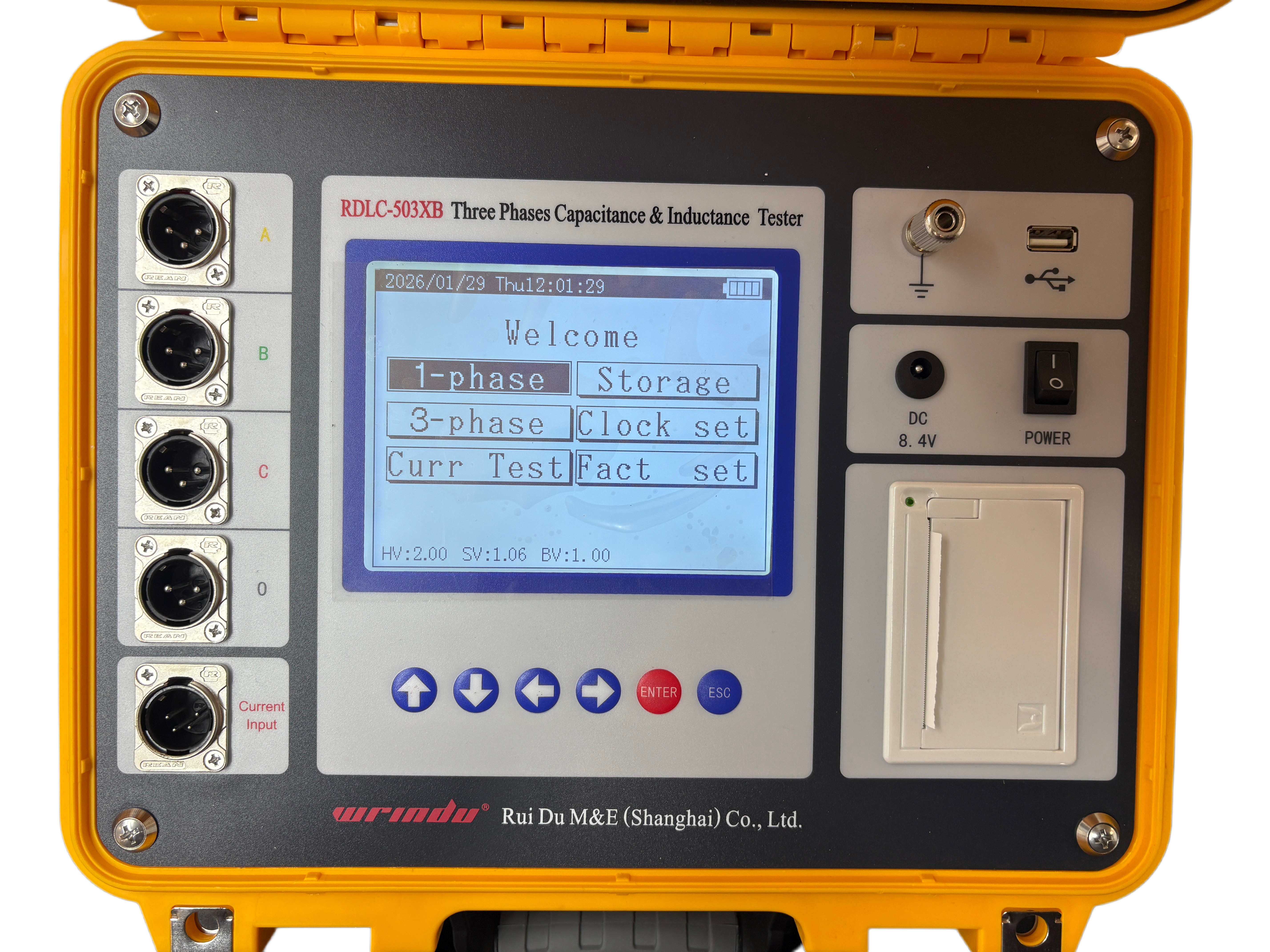 New Three Phases Capacitance and Inductance Tester