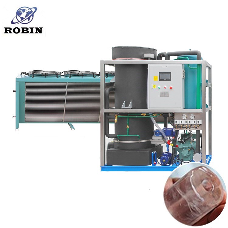 Machine de fabrication de glace à tube automatique industrielle de 5 tonnes pour l'équipement de machine à glaçons à boire