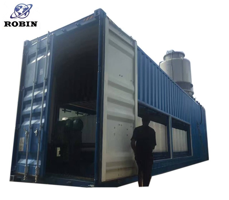 Máquina de bloco de gelo de resfriamento direto em contêiner para países tropicais