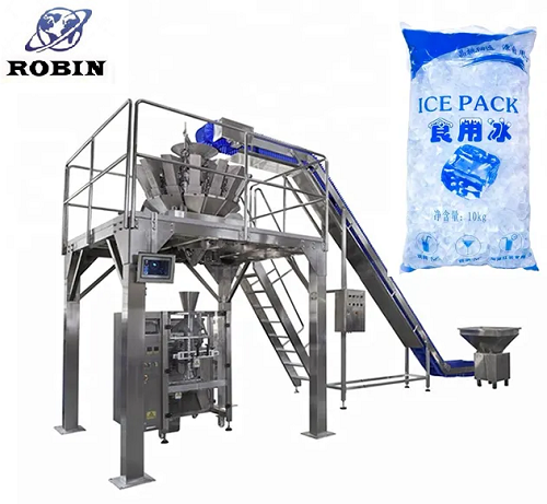 Автоматическая вертикальная машина для взвешивания и упаковки льда для трубчатого льда