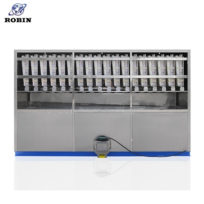 Máquina de cubos de gelo de 5 toneladas/dia com sistema de embalagem