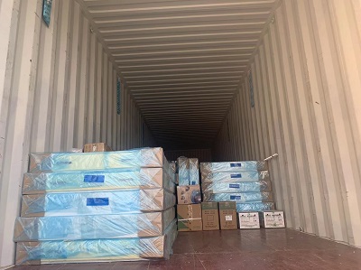 Cold freezer ready to be shipped to Burundi
