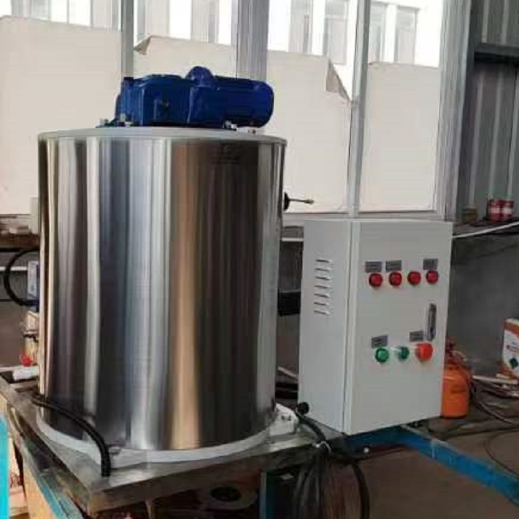 1 ton flake ice machine evaporator is completed