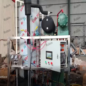 Successful test run of the 3-ton tube ice machine ordered by the Colombian client