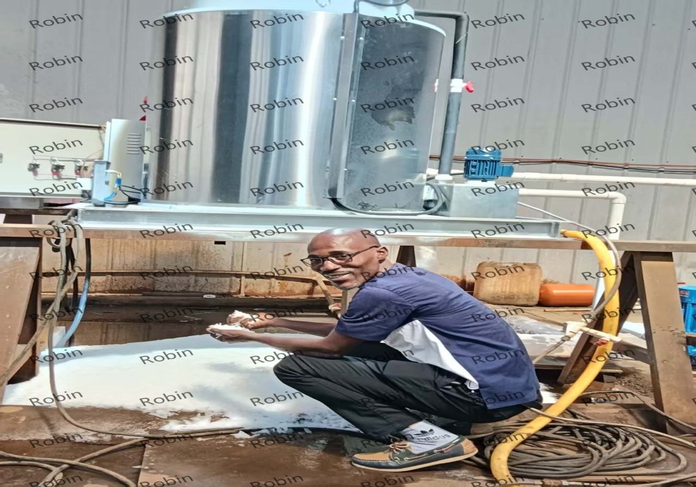 máquina de hielo en copos