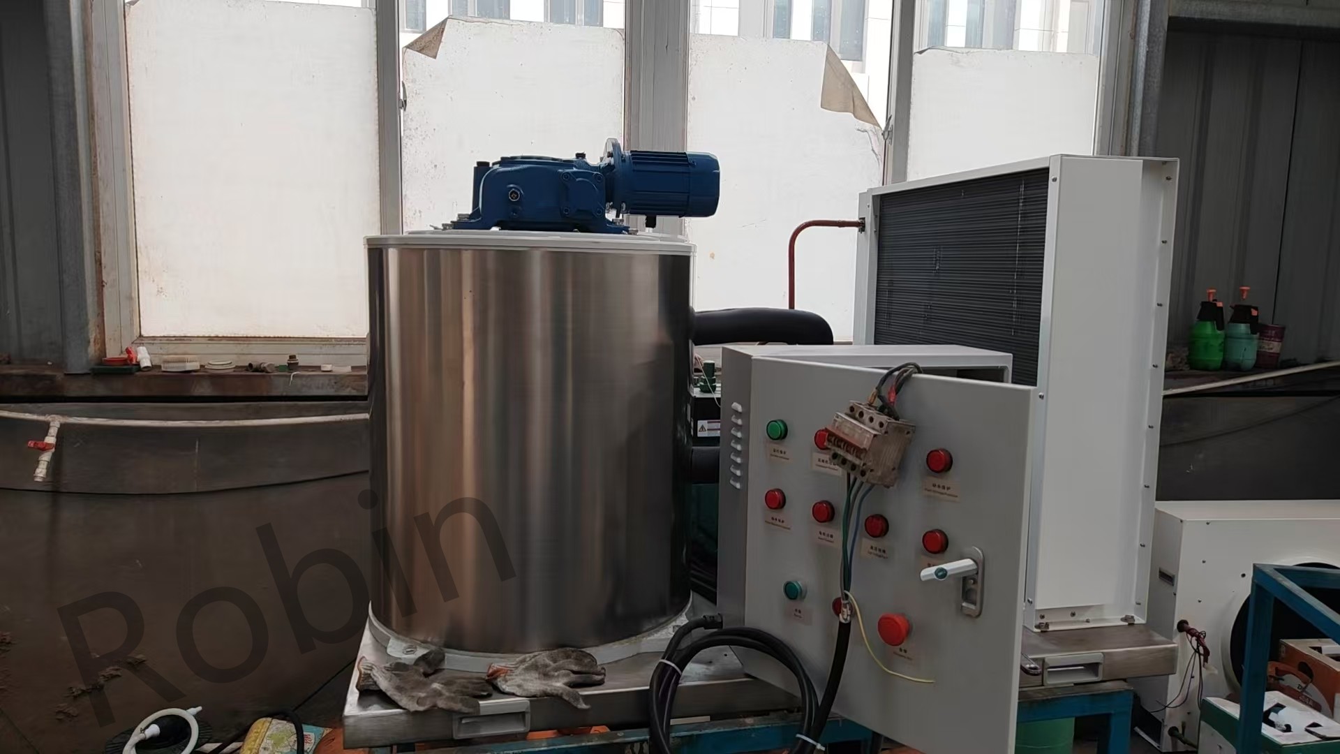 Máquina industrial de hielo en escamas de 10 toneladas