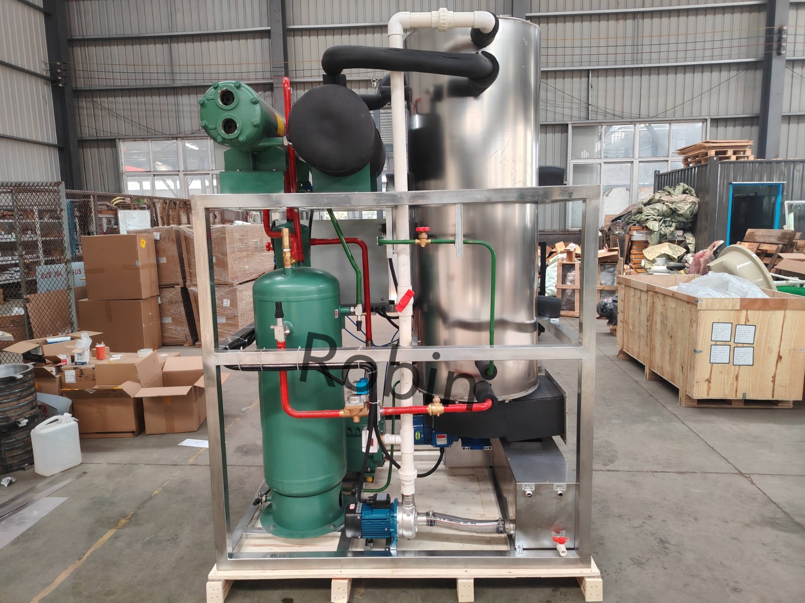 Máquina pequeña de hielo tubular